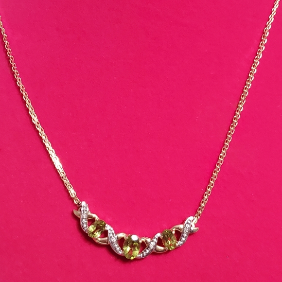 10K Gold Gemstone Necklace - Picture 8 of 9